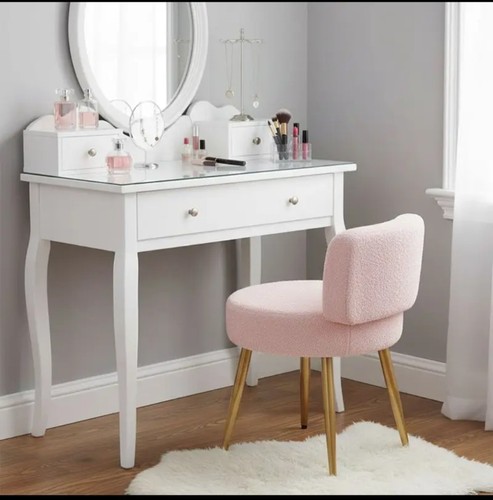 Pink teddy plush accent chair - pink,