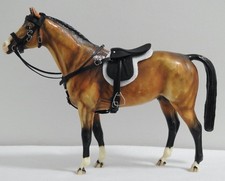 Black leather saddle bridle pad tack Traditional 1:9 scale Breyer horse NOT inc.