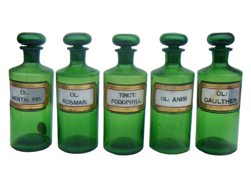 Antique apothecary bottles - apothecary,