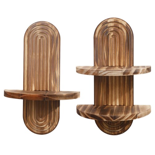 Oval wall shelf wood - wall, display