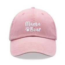 Mama Bear Baseball Cap Vintage Washed Unisex Dad Hat Mum Mothers Day Love Animal