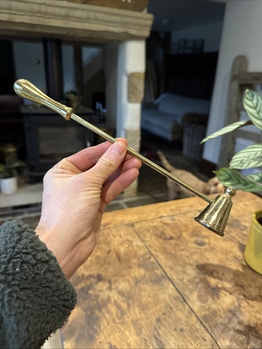 Vintage brass candle sniffer - candle,