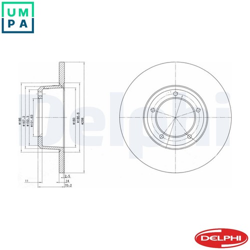 Brake disc bg2297 - 2x,