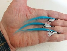 3 x salmon fishing flies Blue