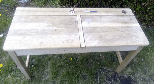 Vintage wooden beech - , double