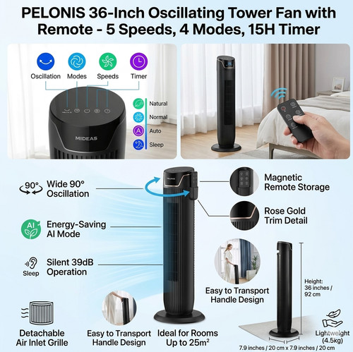 Pelonis oscillating tower - pelonis, 36"