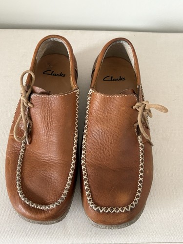Clarks tan leather moccasin - tan,