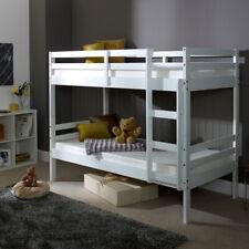 Wooden Bunk Bed Durham White with 2 Size and 4 Mattress Options