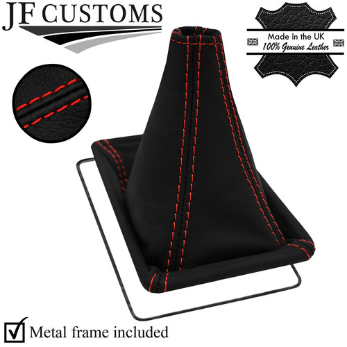 Red stitching leather gear - red, +