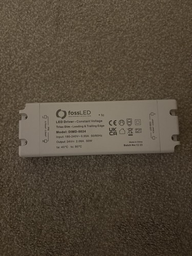 Fossled 50watt dimmable driver - 50watt,