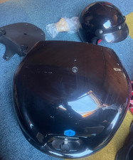 Piaggio scooter top box, with fixing plate and helmet