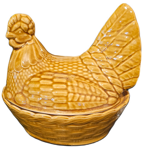 Pottery chicken shaped - pottery,