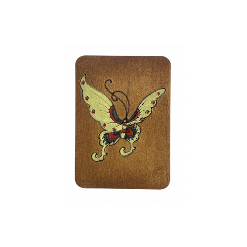 Wooden needle case butterfly - wooden,