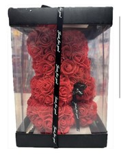 Red rose bear - in, box