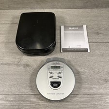 Matsui CD304 Personal Portable CD Player Silver with metal cd storage case