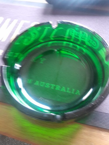 Carlsberg green glass ashtray - carlsberg,