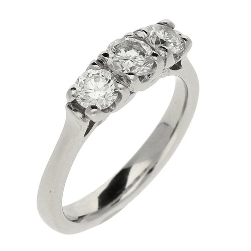 Platinum diamond trilogy ring - trilogy,