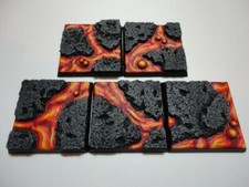 40mm square resin bases x5