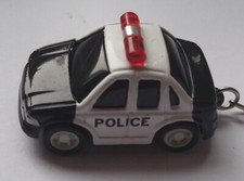 Vintage Keyring Key Chain Plastic USA American Cop Police Car 