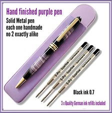 Hand Crafted purple enamelled