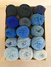 Pack of Blue Yarn Wool.Great for crafts knitting crochet collage weaving