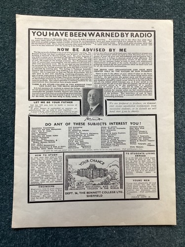1930 advert the - the, bennett