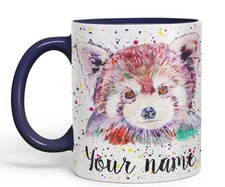 Personalised with Your Text Red Panda  Coloured Ceramic Mug Cup Gift 330ml
