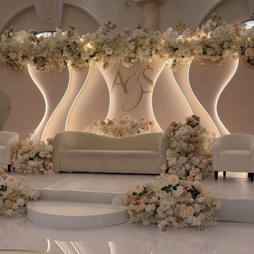 Wedding party backdrop stage - party,
