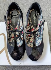 Evans High Heel Shoes, Black, Size 7 Eee Wide Fit