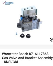Worcester Bosch 8716117868 Gas Valve and Bracket Assembly Ri/Si/CDi