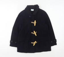 crewcuts Boys Black Wool Duffle Coat 4 Years