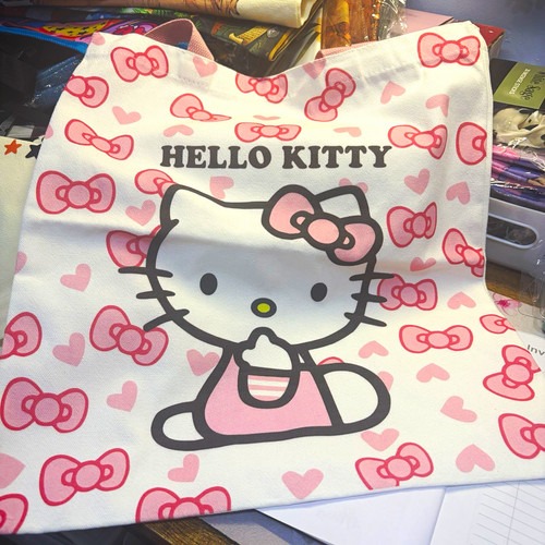 Hello kitty pink white tote - kitty, &