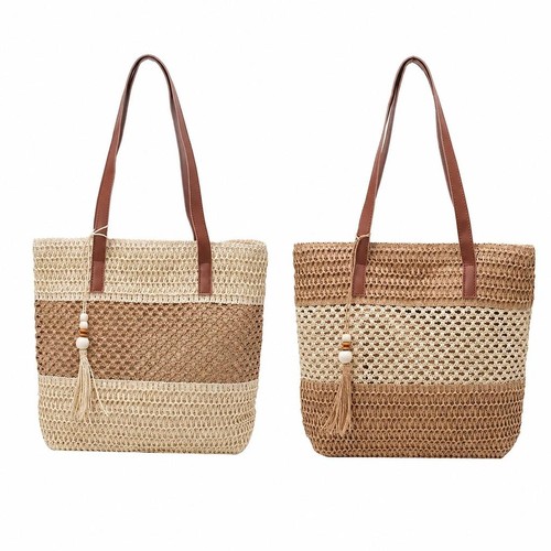 Womens straw tote - womens, zip