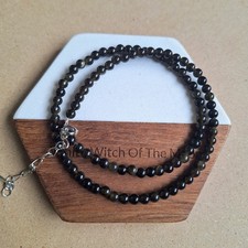 Black Obsidian 4mm Bead Choker