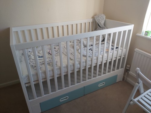 Cot bed and mattress - bed, with