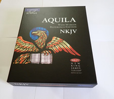 NKJV Aquila Wide Margin Reference Bible, Black Goat Skin Leather