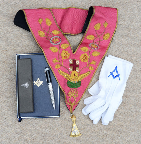 Vintage masonic regalia - masonic, rose