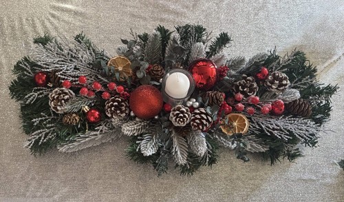 Christmas candle centrepiece - candle,