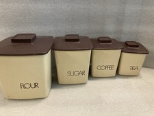 Vintage Plastic 4 Canister Set