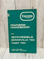1973 Triumph Owners Handbook For 1973 Models Bonneville 750 Tiger 750