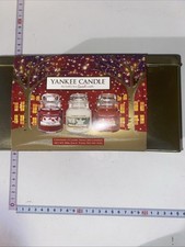 Yankee Candle 3￼Classic Small Jars Christmas Gift Set USA Moments In Time rare 