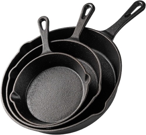 Nuovva 3pcs cast iron - 3pcs,
