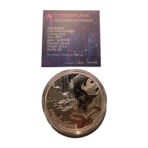2023 cyberpunk 2oz silver - cyberpunk,