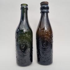 Vintage Half Pint Beer Bottles