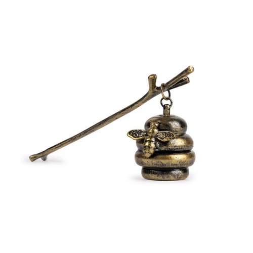 Vintage bronze beehive candle - bronze,