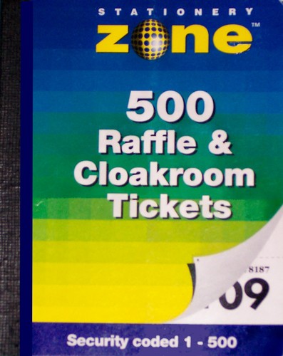 Assorted colour raffle - assorted, tickets