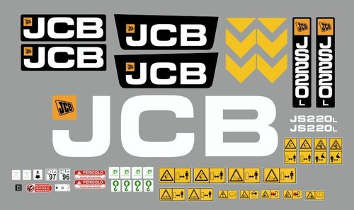 Jcb 220l decals stickers - decals,