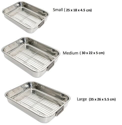 Stainless steel roasting tray - steel,