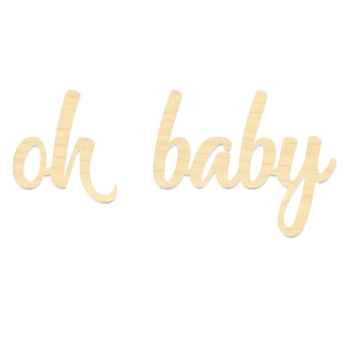 Baby wooden sign - oh,