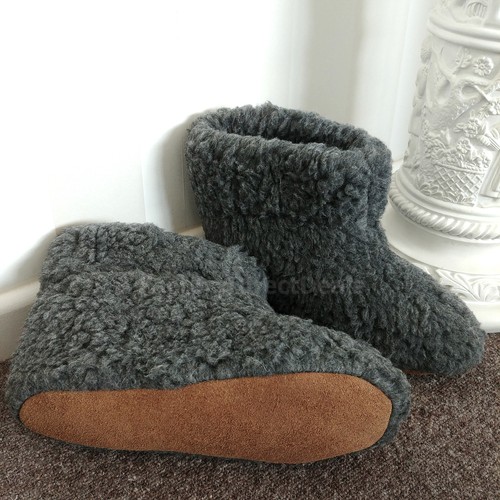 Charcoal pure sheep wool boots - pure,